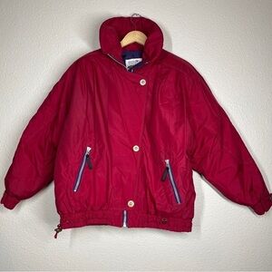 Vintage 80’s‎ Obermeyer Puffer Coat Red Women’s Size 12 Ski Snow Outdoors